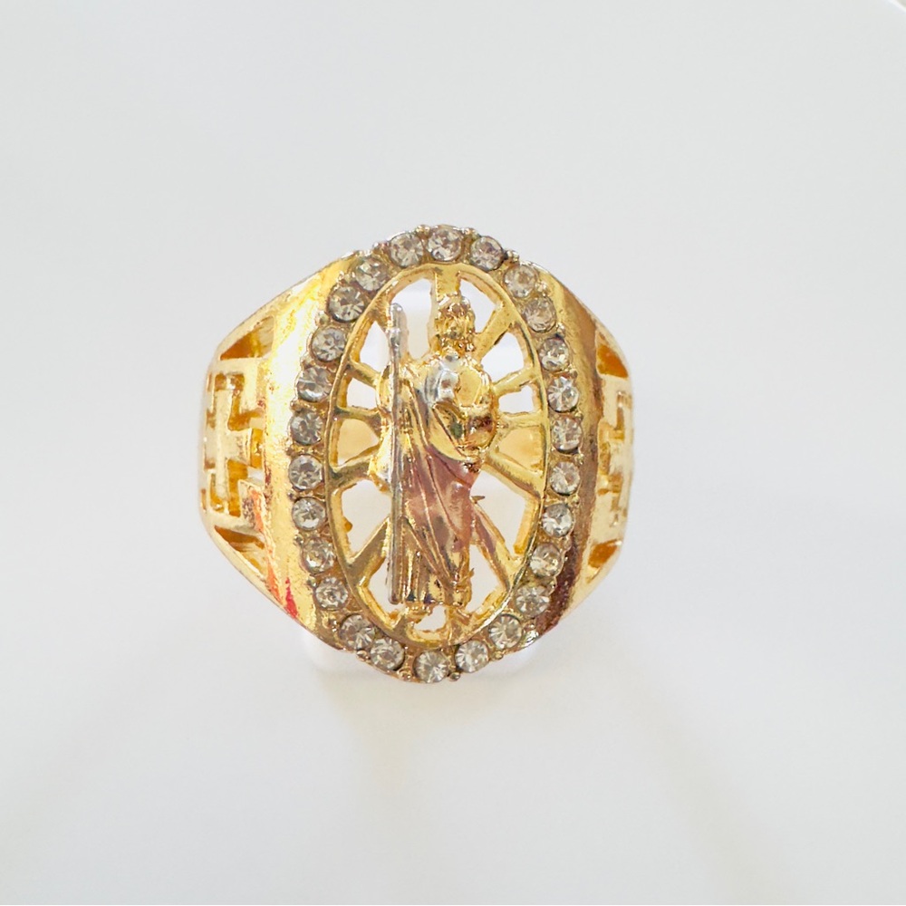 New 14K Gold Plated Saint Jude men’s men’s ring. Size 11.5